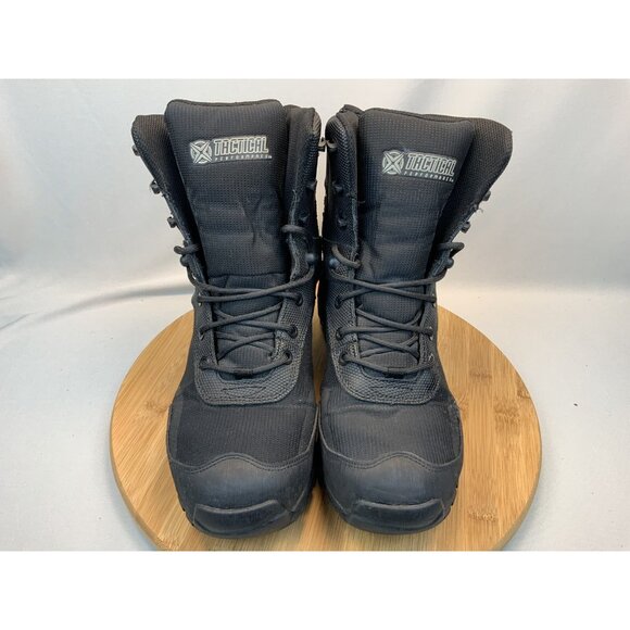 Tactical Performance Boot 7D Sawyer Mens Black Leather Waterproof - Picture 2 of 7